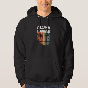 Veste À Capuche Drôle Aloha île hawaïenne Palmier Planche de surf