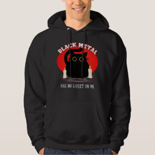 Veste À Capuche Drôle Black Metal Satanic Cat Cote