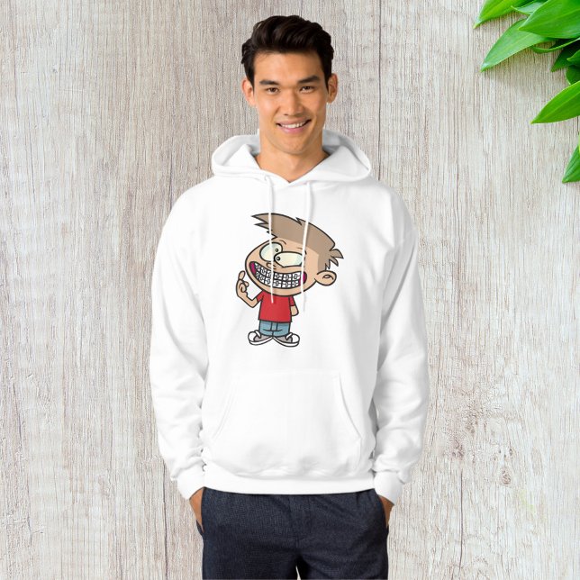 Veste À Capuche Drôle Cartoon Boy avec Braces Smile (Créateur téléchargé)
