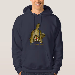 Veste À Capuche Drôle Cartoon Chat Je t'aime un tas de trous