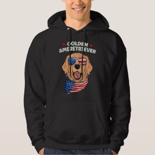 Veste À Capuche Drôle Chien Golden Retriever 4 juillet avec Amériq
