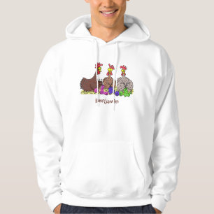 Veste À Capuche Drôle dessin animé de poulets de tricot