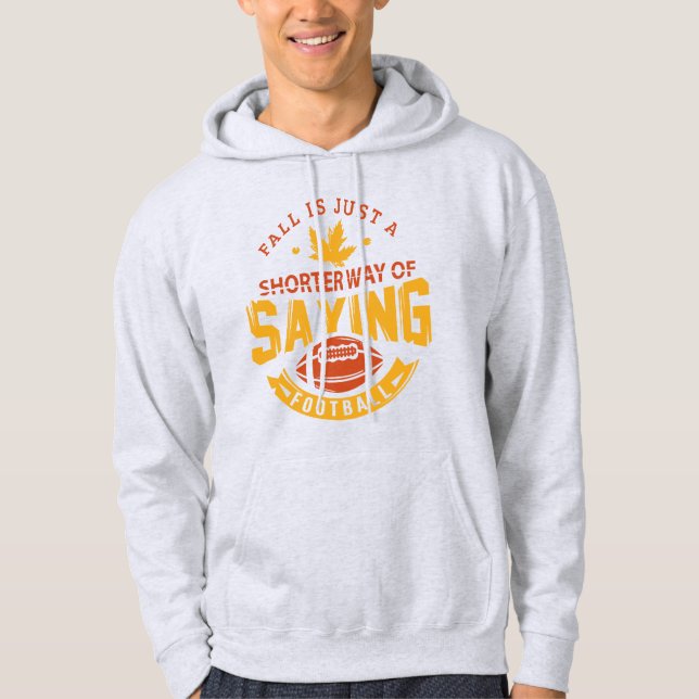 Veste À Capuche Drôle Football Saison Automne Gag (Devant)