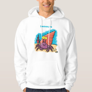Veste À Capuche Drôle mignon caricature pourpre crabe ermite