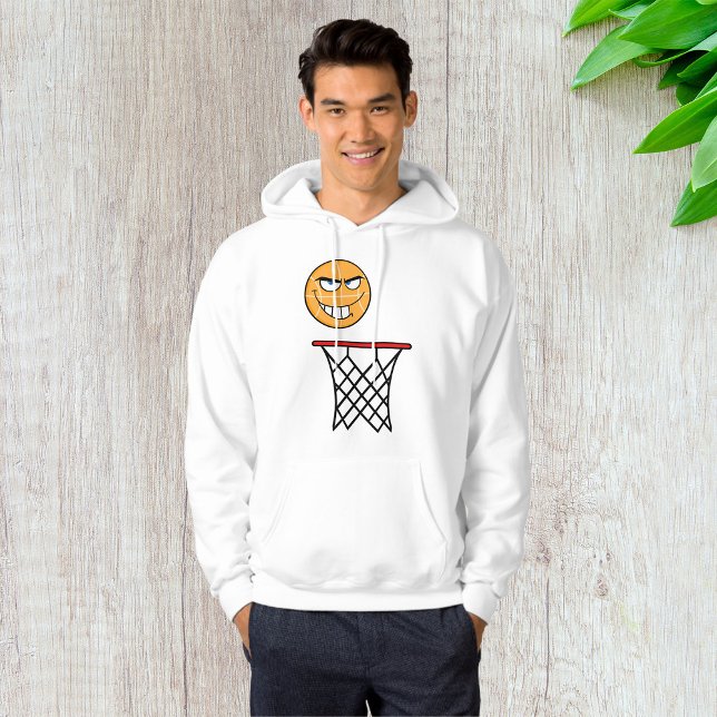 Veste À Capuche Drôle souriant Basketball visage Dunking (Créateur téléchargé)