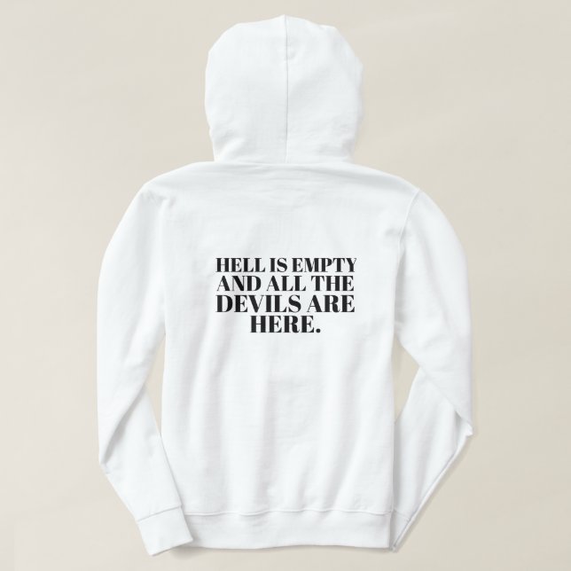 Veste À Capuche Drôle Texte Personnalisé Design Moderne Minimal Ho (Design dos)