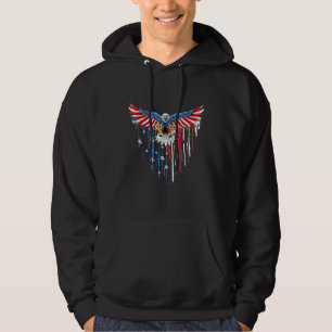 Veste À Capuche Eagle Mullet 4 juillet Drapeau américain Merica Me