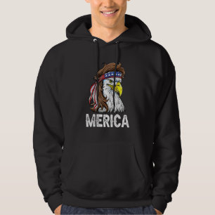 Veste À Capuche Eagle Mullet 4 juillet États-Unis Drapeau américai