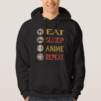 Veste À Capuche Eat Sleep Anime Repeat Anime T Gift