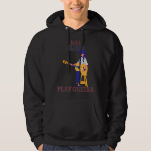 Veste À Capuche Eat Sleep Jouer Guitare Sarcasme