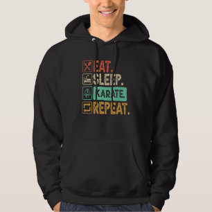Veste À Capuche Eat Sleep Karate Répéter l'entraînement sportif Ta