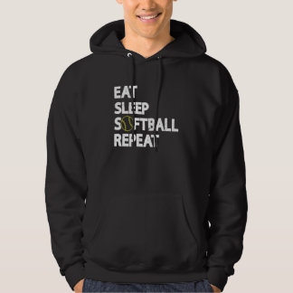 Veste À Capuche Eat Sleep Softball Repeat Softball Game Softball P