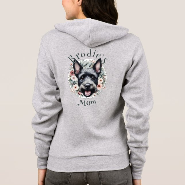 Veste À Capuche Ecosse aquarelle et couronne florale (Dos)