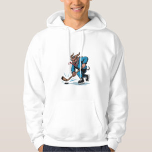 Veste À Capuche Éffrayant Krampus Jouer au hockey sur glace Noël