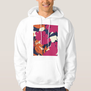 Veste À Capuche Élégance florale : motif abstrait