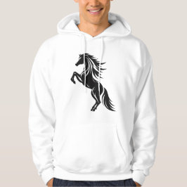 Veste À Capuche Elégant Cheval d'élevage Silhouette Design