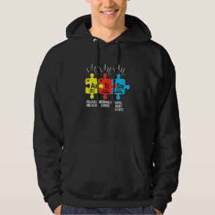 Veste À Capuche Éléments autistes Tableau périodique Sensibilisati