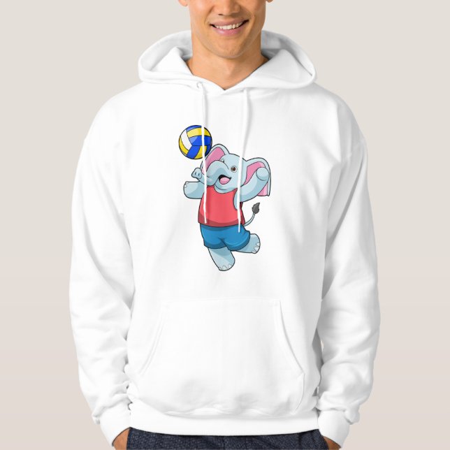Veste À Capuche Elephant comme joueur de volleyball avec volleybal (Devant)