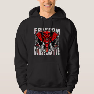 Veste À Capuche Eléphant rouge Faith Family Freedom Conservatric