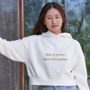 Veste À Capuche Élever Dans Paix Bouger Avec Puissance Typographie