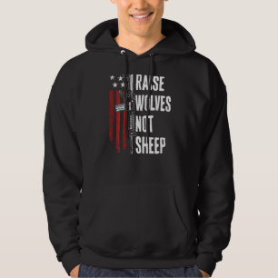 Veste À Capuche Élever des loups pas des moutons Patriotique droit
