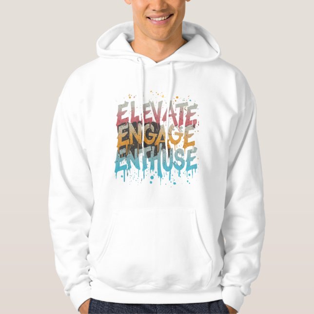 Veste À Capuche Élever, engager, enthousiasmer (Devant)