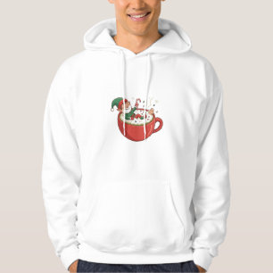 Veste À Capuche Elfe drôle prenant un bain Matcha 