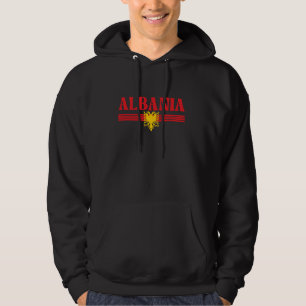 Veste À Capuche Emblème du drapeau albanais, drapeau albanais, Alb
