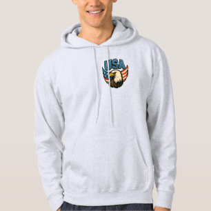 Veste À Capuche Emblème du Patriot d'aigle américain - Drapeau amé