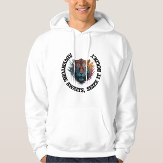 Veste À Capuche Embrassez l'inconnu : Adventure Await T-Shirt Text