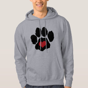 Veste À Capuche Empreinte de patte au coeur
