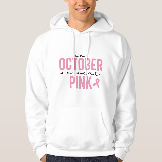 Veste À Capuche En Octobre Nous Portons Rose (Devant)