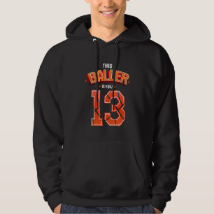 Veste À Capuche Enfants Basketball Garçons 13ème Anniversaire Ce B