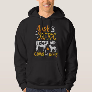 Veste À Capuche Enfants Chien De Vache Juste Une Fille Qui Aime Le