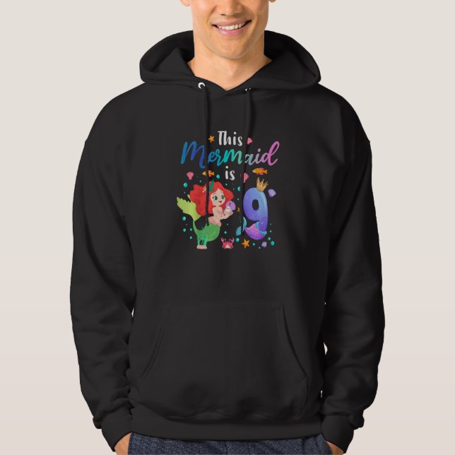 Veste À Capuche Enfants Enfants 9 ans Fille Anniversaire Nage Ce M (Devant)