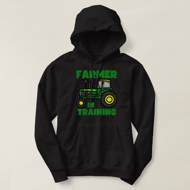 Veste À Capuche Enfants Funny Tracteur Garçon Agriculteur Dans La  (Design devant)