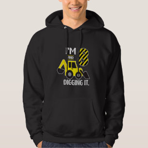 Veste À Capuche Enfants I'm 8 Ath Digging It 8th Birthday Excavato