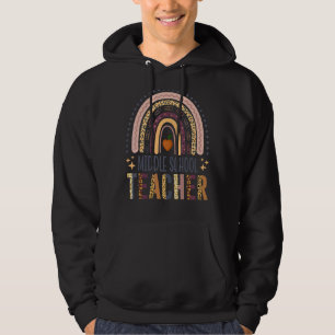 Veste À Capuche Enseignant du collège Boho Rainbow Team Middle Sch