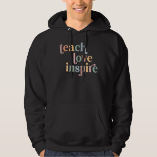 Veste À Capuche Enseignant Inspirationnel Apprentissage Amour Insp