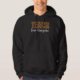 Veste À Capuche Enseigner l'amour inspirer Empreinte de léopard en