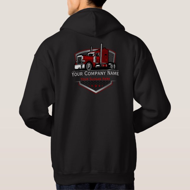 Veste À Capuche Entreprise de camionnage professionnelle  (Dos)