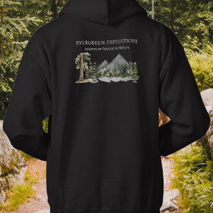 Veste À Capuche Entreprise Extérieure de la Forêt Verte Aquarelle