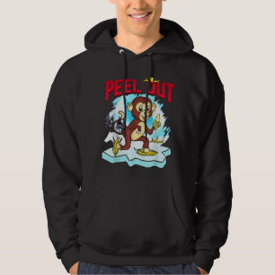 Veste À Capuche Éplucher Funny Chimpanzé mignon Singe Patinage de