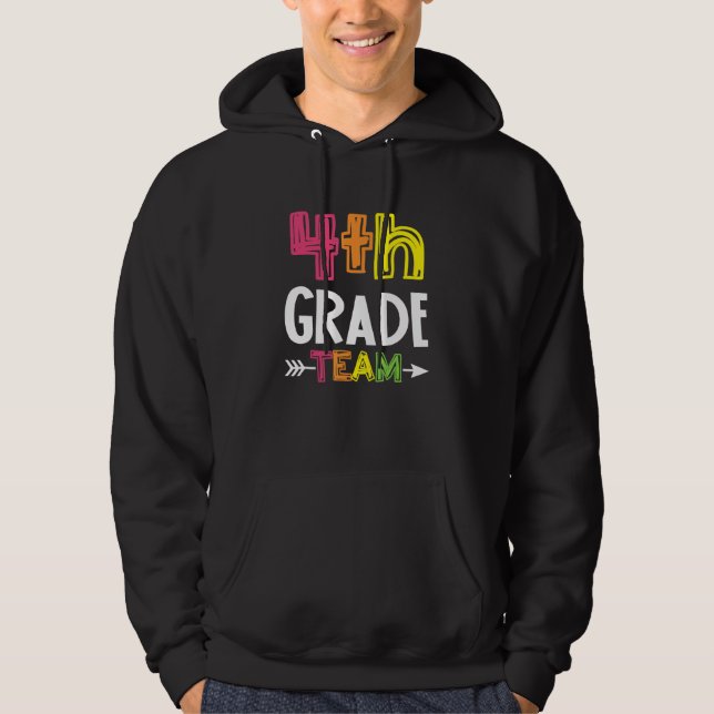 Veste À Capuche Équipe de 4e année 4e année Enseignant d'équipe de (Devant)