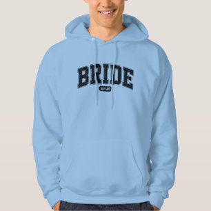 Veste À Capuche Équipe de la mariée - Typographie Varsity - Enterr
