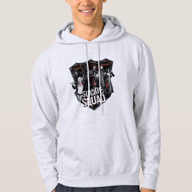 Veste À Capuche Équipe de suicide | Badge de groupe photo (Devant)