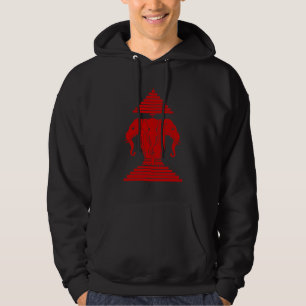 Veste À Capuche Erawan: Trois éléphants en tête Lao / Drapeau L