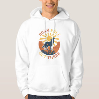 Veste À Capuche Errer librement – Graphisme vintage de loup du dés
