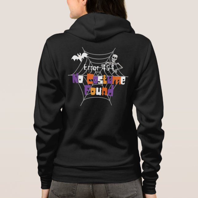 Veste À Capuche Erreur 404 Aucun costume trouvé Drôle Halloween (Dos)