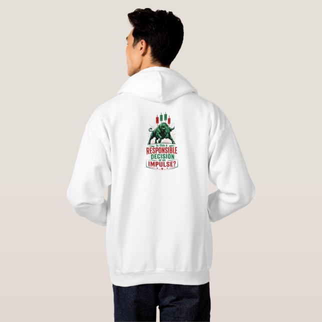 Veste À Capuche Esprit de décision responsable ou achat impulsif d (Dos entier)